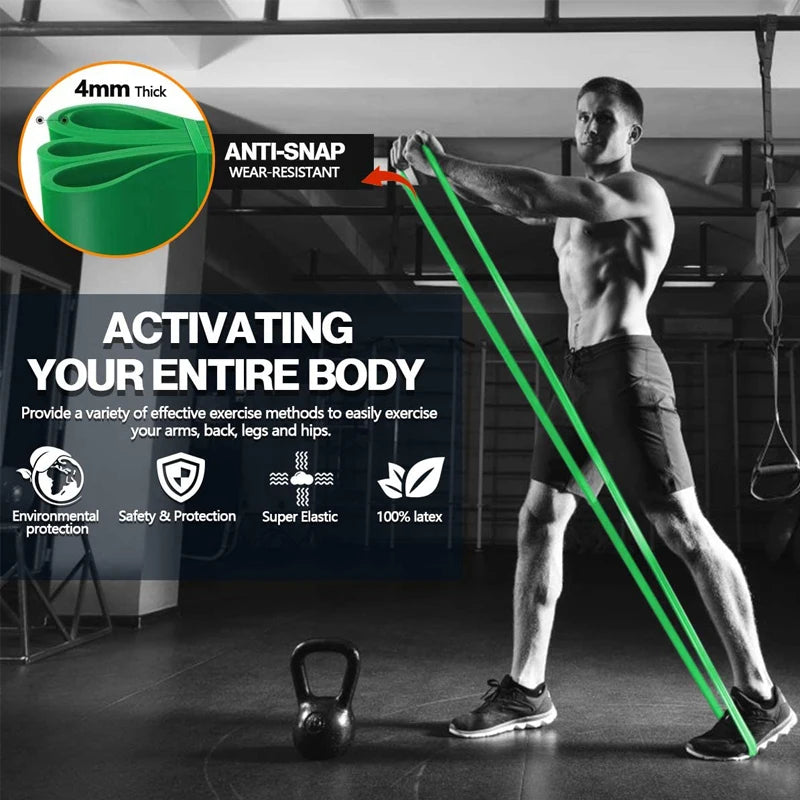 Bande de résistance élastique pour entraînement | Expander de fitness à domicile, soutien pour yoga, tractions et CrossFit