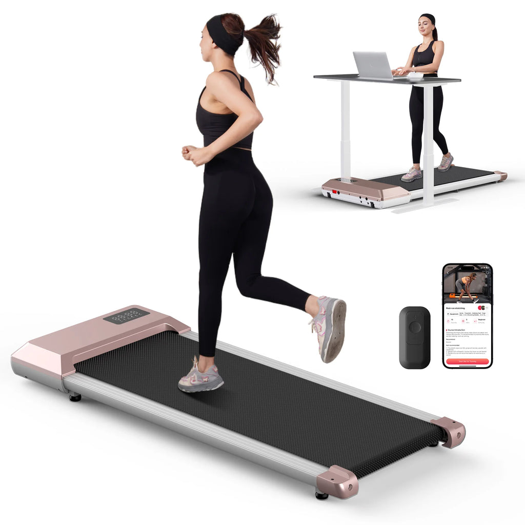 Tapis de course domestique 300 lbs – 2,5 HP | Machine 2-en-1 pour marche et course avec écran LCD et suivi numérique des performances